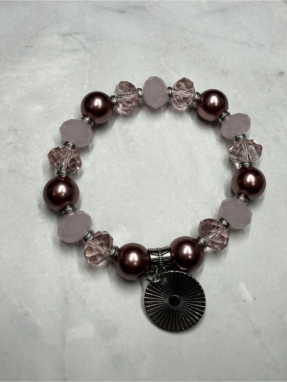 🚨3 for $15🚨 She Believed Faux Pearl & Crystal Stretch Bracelet - Picture 3 of 5